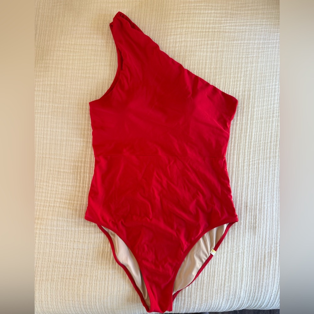 summersalt One-Shoulder Red One-Piece Swimsuit